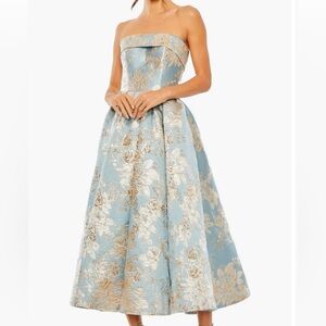 Mac Duggal dress blue and gold size 12